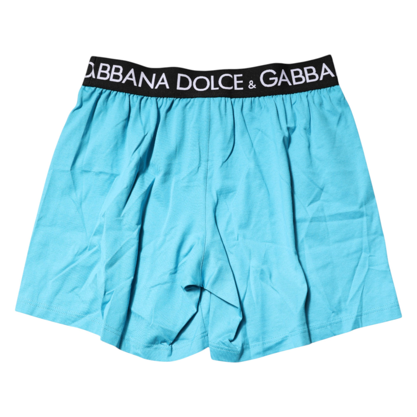 Dolce & Gabbana Blaue Logo Taille Regular Boxershorts Unterwäsche