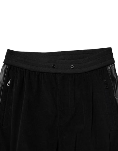 Dolce & Gabbana Schwarze Baumwoll-Cargo-Joggerhose für Männer