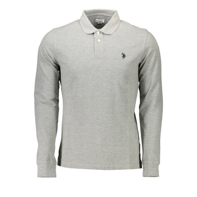 U.S. POLO ASSN. Graues Baumwoll-Poloshirt