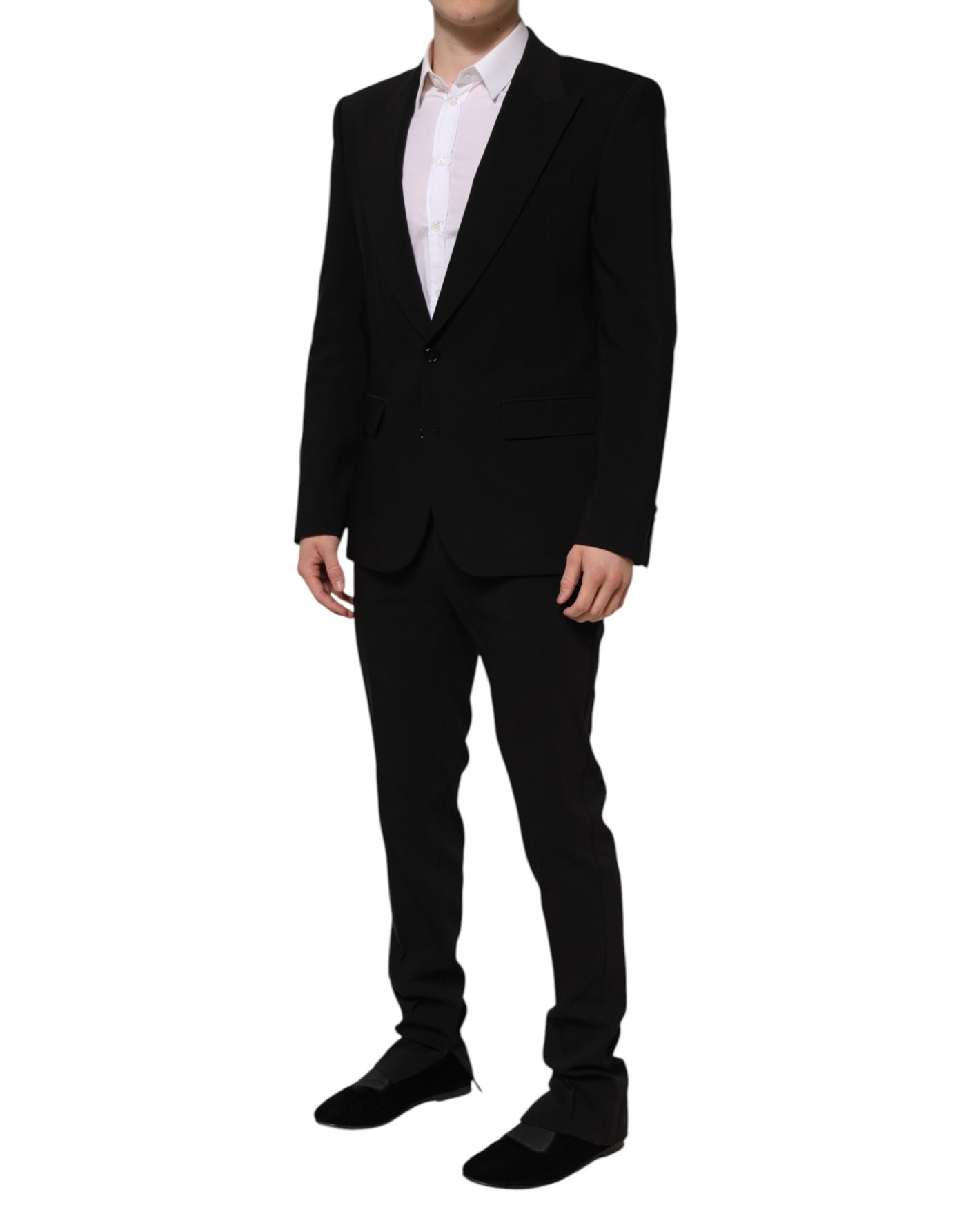 Dolce & Gabbana Schwarzer MARTINI Einreihiger 2-teiliger Anzug