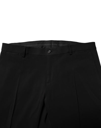 Dolce & Gabbana Schwarzer MARTINI Einreihiger 2-teiliger Anzug