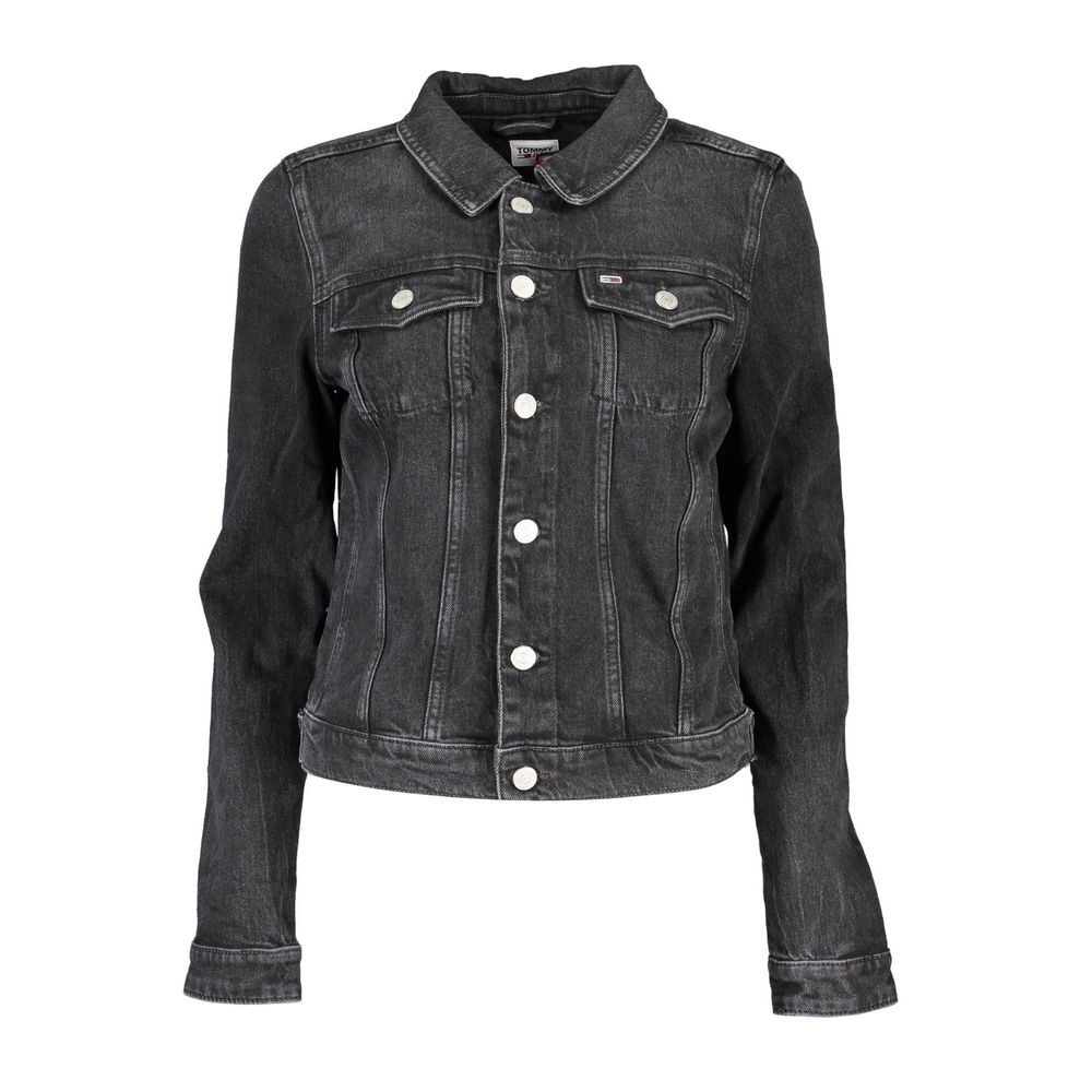 Tommy Hilfiger Schwarze Baumwolljacken &amp