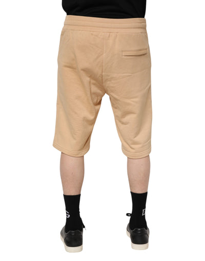 Dolce & Gabbana Gelbe Baumwolle Männer Bermuda Sweatshorts Shorts