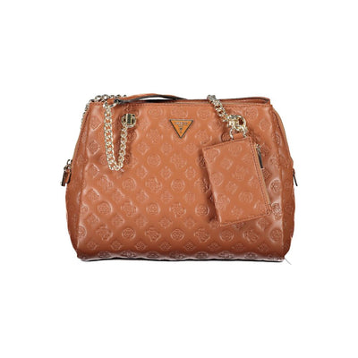 Guess Jeans Braune Polyethylen-Handtasche
