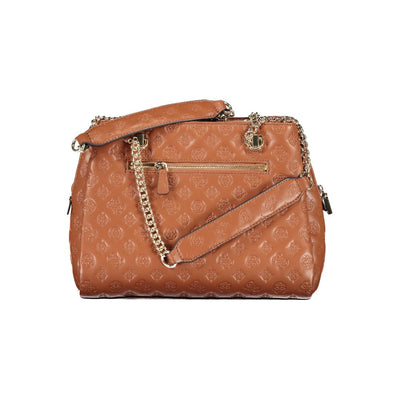 Guess Jeans Braune Polyethylen-Handtasche