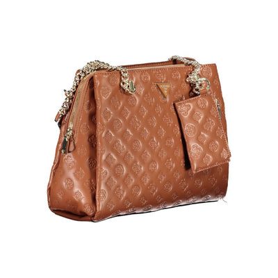 Guess Jeans Braune Polyethylen-Handtasche