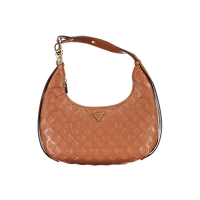 Guess Jeans Braune Polyethylen-Handtasche