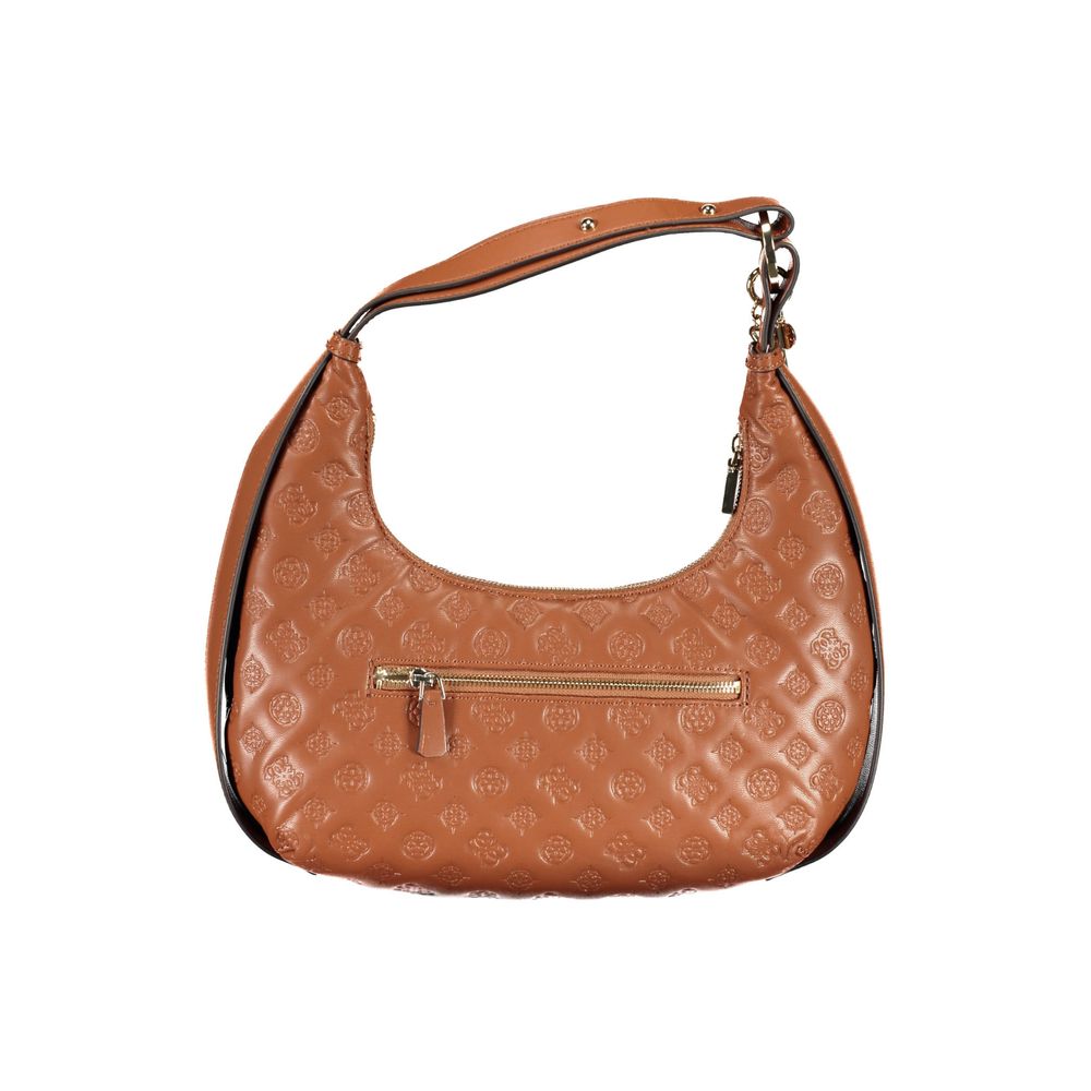 Guess Jeans Braune Polyethylen-Handtasche