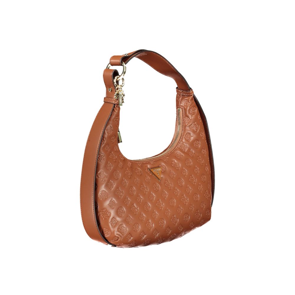Guess Jeans Braune Polyethylen-Handtasche