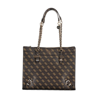 Guess Jeans Braune Polyethylen-Handtasche