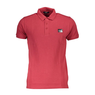 Cavalli Class Rotes Baumwoll-Poloshirt