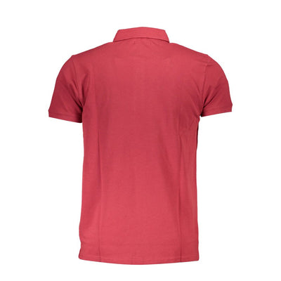 Cavalli Class Rotes Baumwoll-Poloshirt
