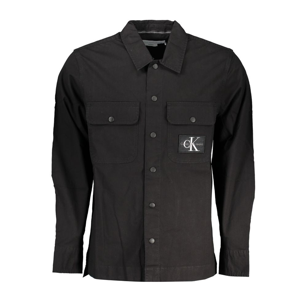 Calvin Klein Schwarzes Baumwollhemd
