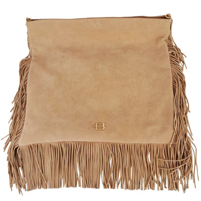 Baldinini Trend Beige Kalbsleder Crossbody Tasche