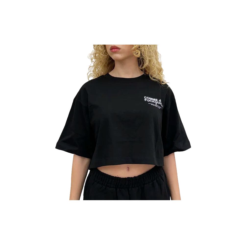 Comme Des Fuckdown Schwarze Baumwoll-Oberteile &amp