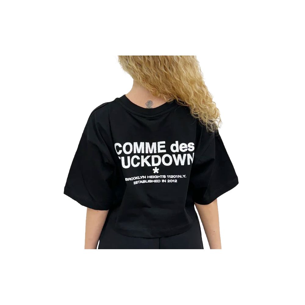 Comme Des Fuckdown Schwarze Baumwoll-Oberteile &amp