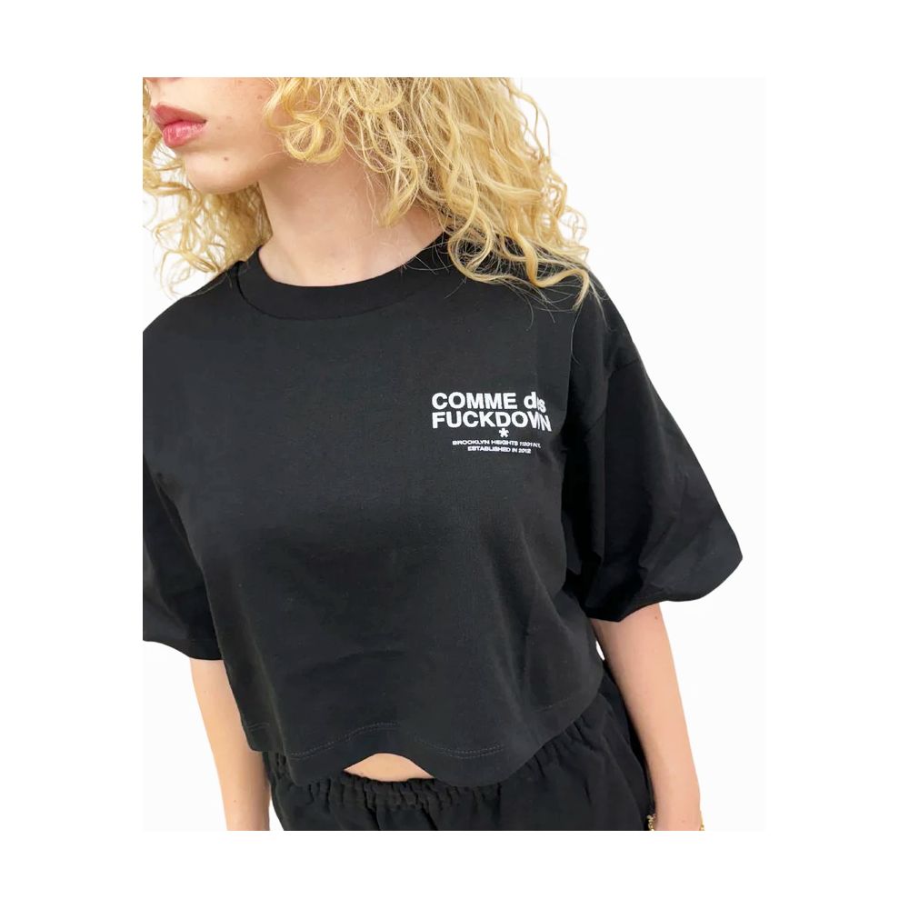 Comme Des Fuckdown Schwarze Baumwoll-Oberteile &amp