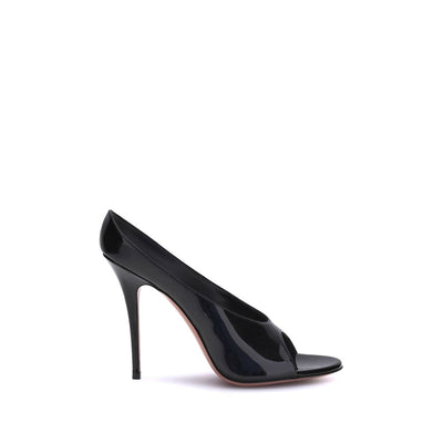 Amina Muaddi Anok Leder Sandalen