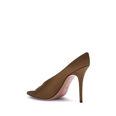 Amina Muaddi Anok-Satin-Sandalen