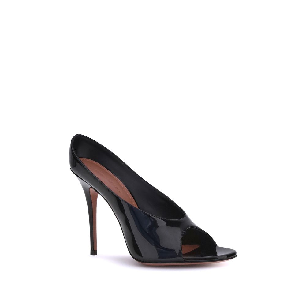 Amina Muaddi Anok Leder Sandalen