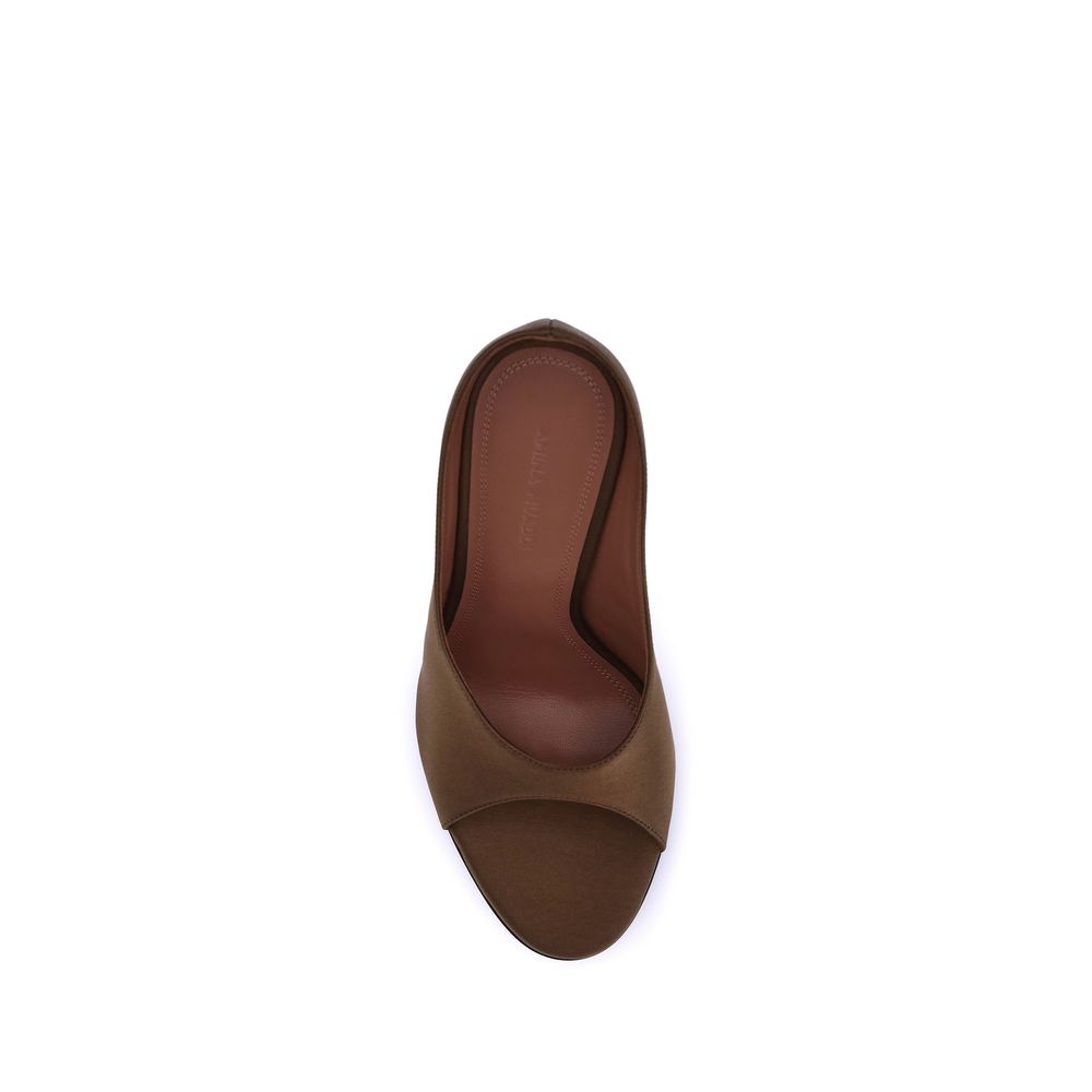 Amina Muaddi Anok-Satin-Sandalen