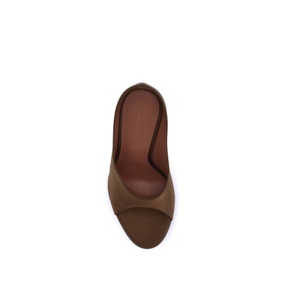 Amina Muaddi Anok-Satin-Sandalen