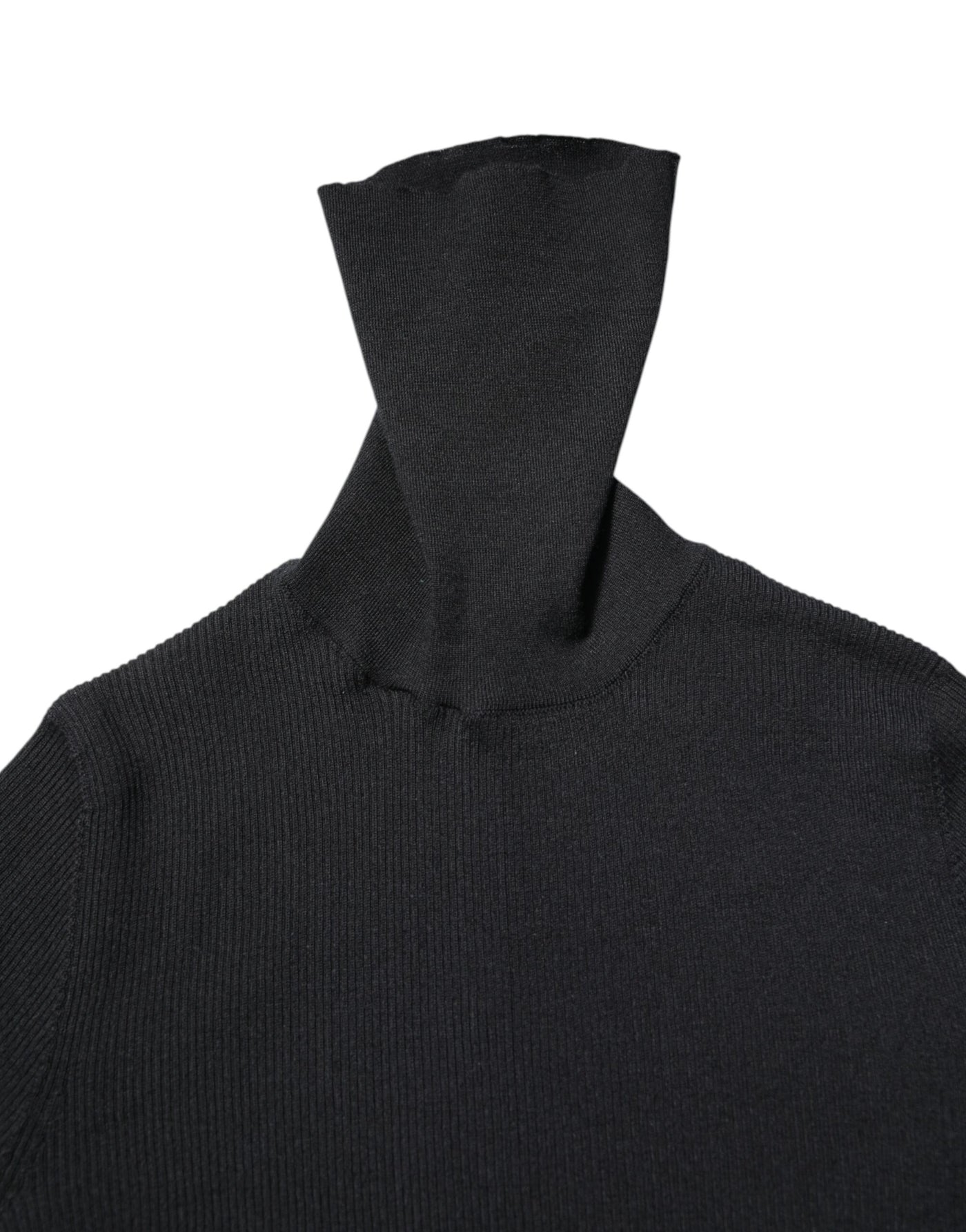 Dolce & Gabbana Schwarzes Kaschmir-Rollkragen-Strickblusentop
