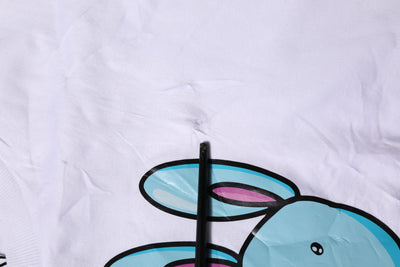 Dolce & Gabbana Weißes T-Shirt mit Rundhalsausschnitt und Grafikdruck aus Baumwolle