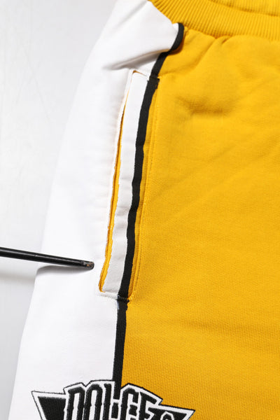 Dolce & Gabbana Gelbe Baumwoll-Sweatpant-Jogger-Hose