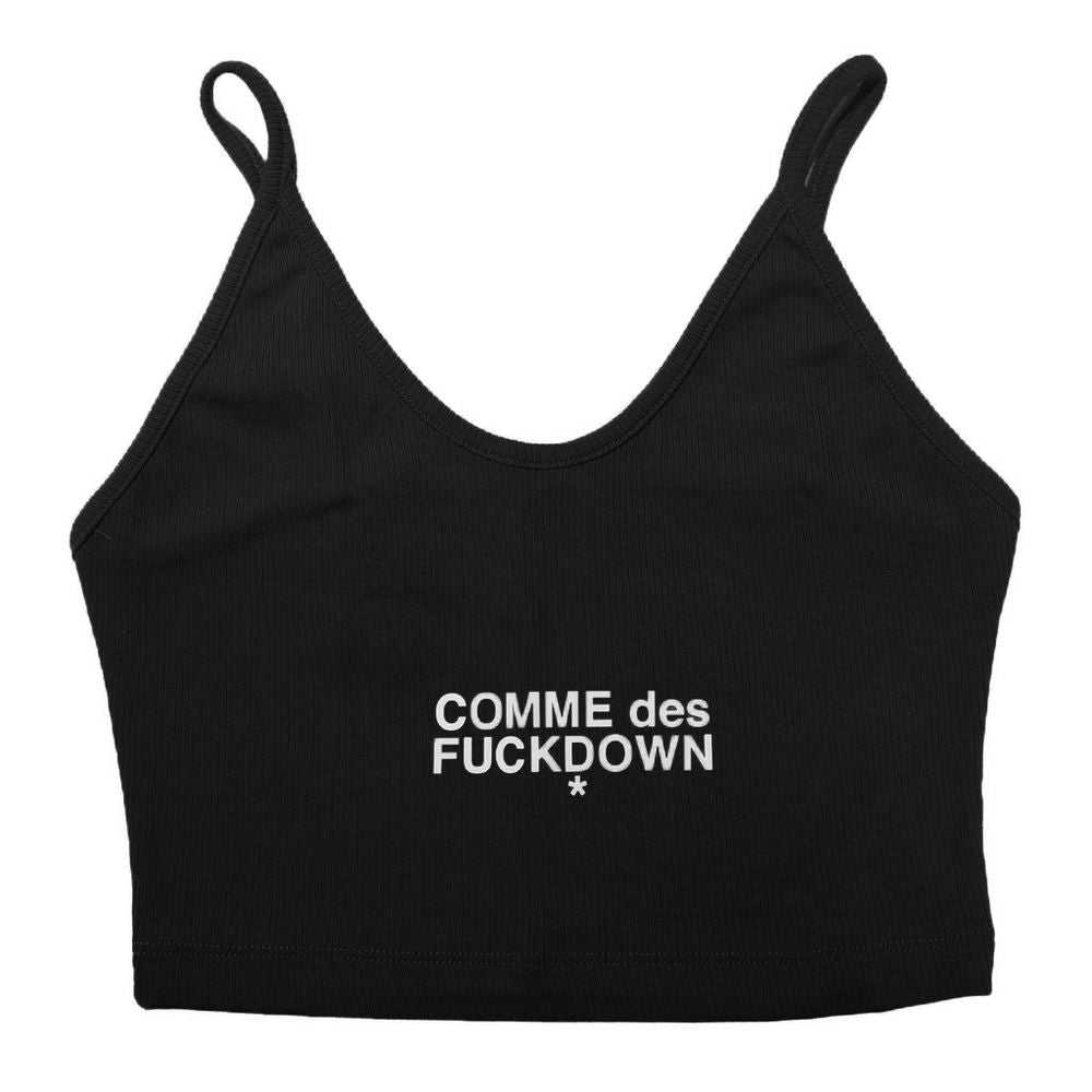 Comme Des Fuckdown Schwarze Baumwoll-Oberteile &amp