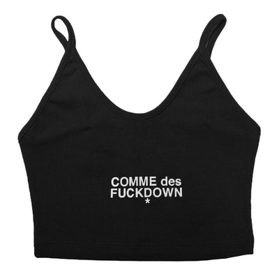 Comme Des Fuckdown Schwarze Baumwoll-Oberteile &amp