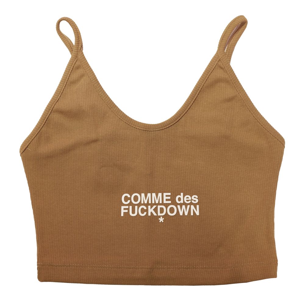 Comme Des Fuckdown Braune Baumwoll-Oberteile &amp