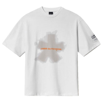 Comme Des Fuckdown T-Shirt aus weißer Baumwolle
