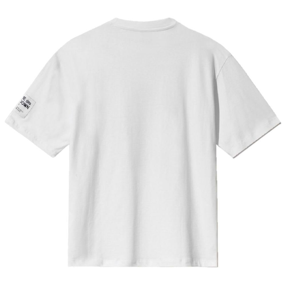 Comme Des Fuckdown T-Shirt aus weißer Baumwolle