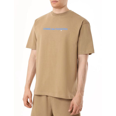 Comme Des Fuckdown T-Shirt aus brauner Baumwolle