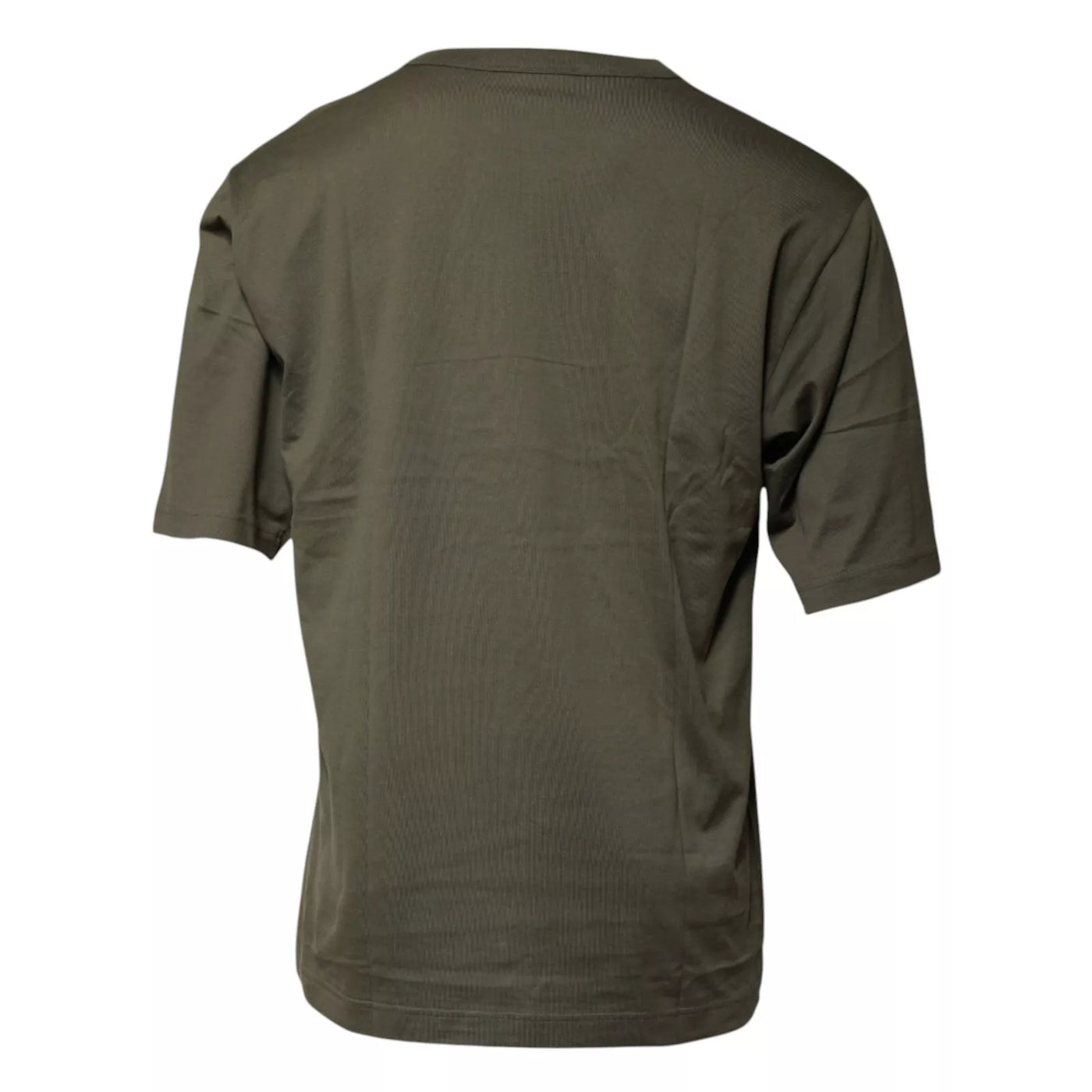 Dolce & Gabbana Armeegrünes DG Love Baumwoll-T-Shirt mit Rundhalsausschnitt
