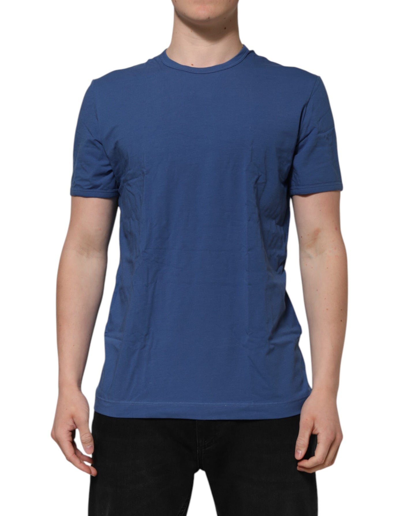 Dolce & Gabbana Blau Baumwolle Männer Rundhalsausschnitt Unterwäsche T-shirt