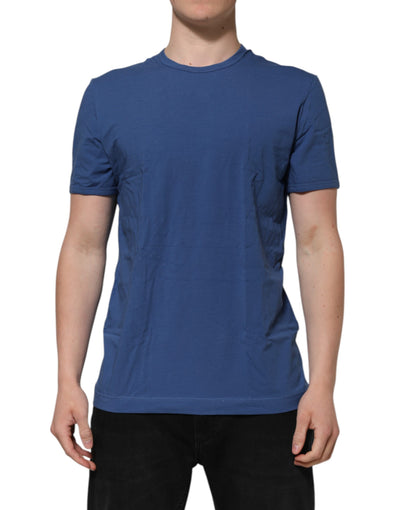 Dolce & Gabbana Blau Baumwolle Männer Rundhalsausschnitt Unterwäsche T-shirt