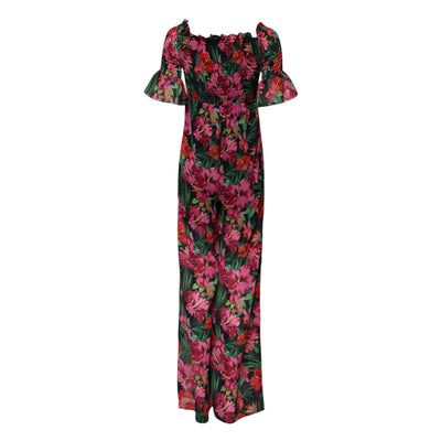 Patrizia Pepe Mehrfarbiger Overall mit Blumendruck Jumpsuit Kleid