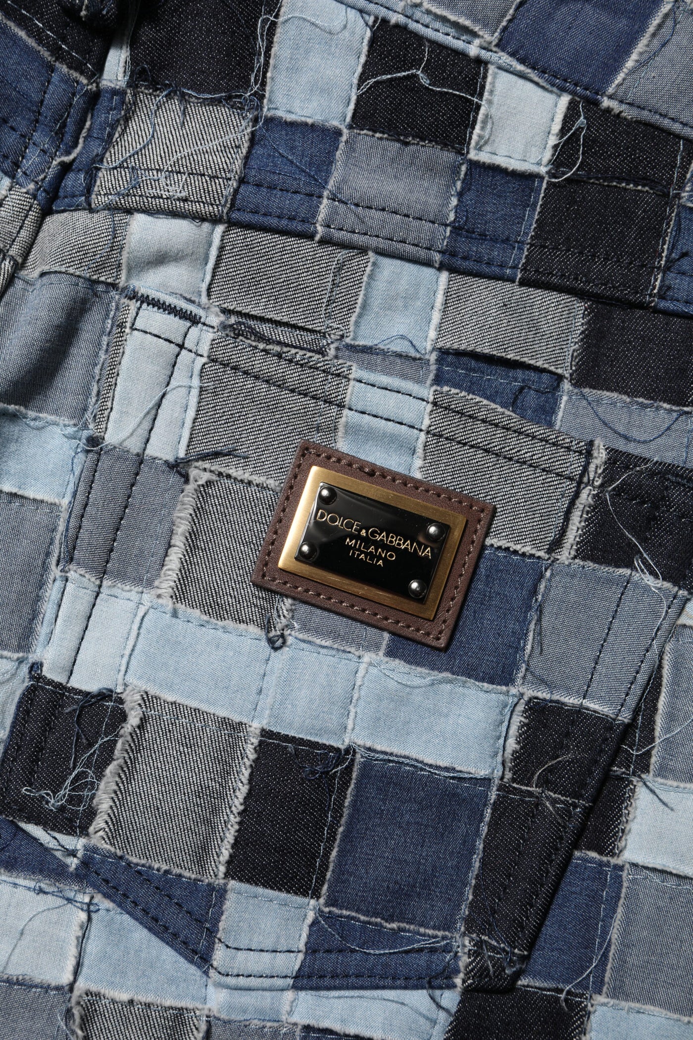 Dolce & Gabbana Mehrfarbige Patchwork-Skinny-Jeans