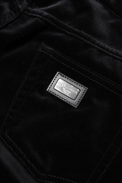 Dolce & Gabbana Schwarze Baumwoll-Skinny-Capri-Cropped-Denim-Jeans