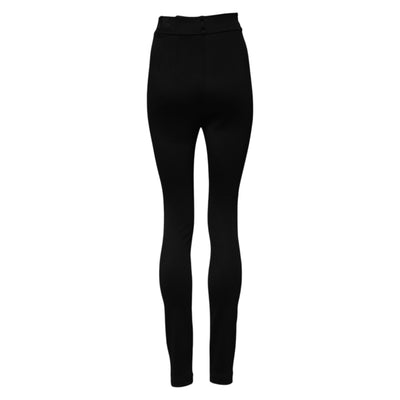 Dolce & Gabbana Schwarze Nylonhose mit hoher Taille Skinny Leggings