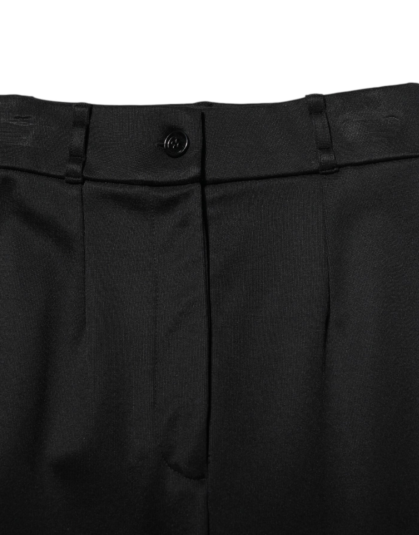 Dolce & Gabbana Schwarze Nylonhose mit hoher Taille Skinny Leggings