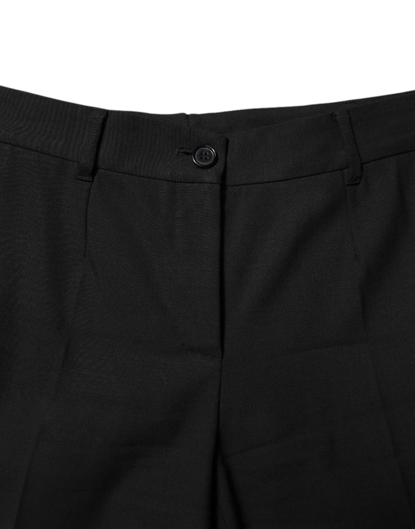 Dolce & Gabbana Schwarze taillierte Hose aus Wolle