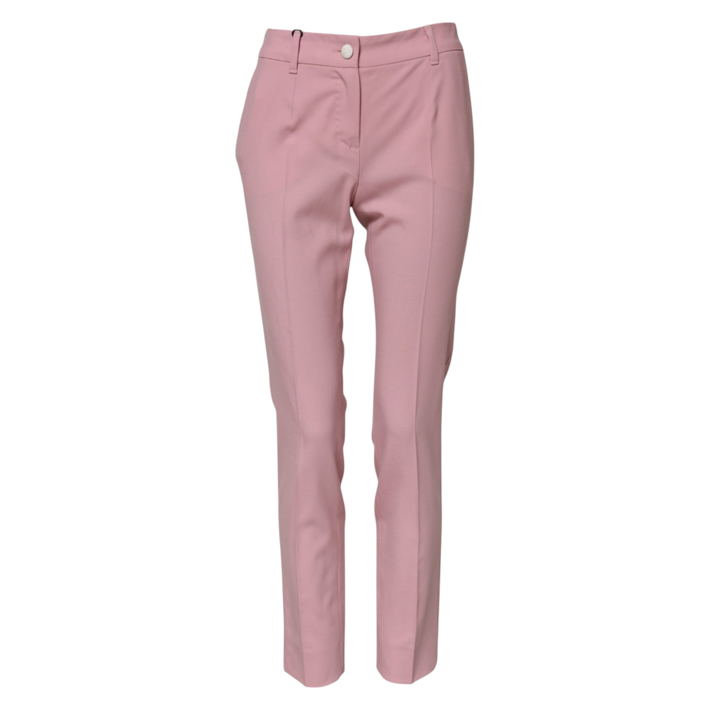 Dolce & Gabbana Rosa Wollhose mit hoher Taille und konisch zulaufender Hose