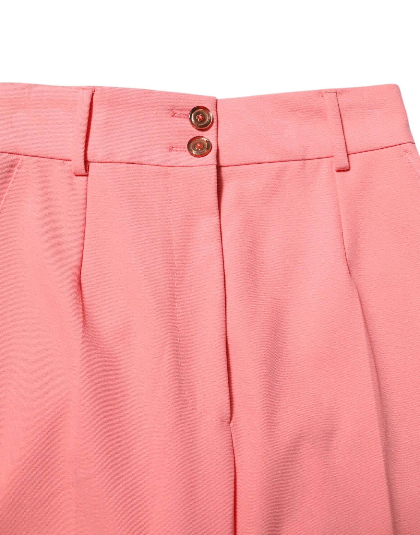 Dolce & Gabbana Pinke konisch zulaufende Kleiderhose mit hoher Taille