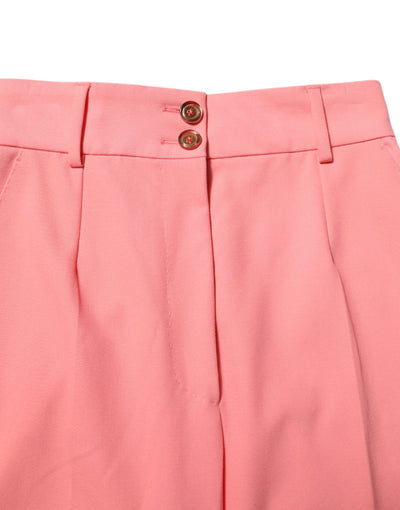 Dolce & Gabbana Pinke konisch zulaufende Kleiderhose mit hoher Taille
