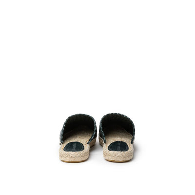 Bottega Veneta Espadrille aus grünem Leder