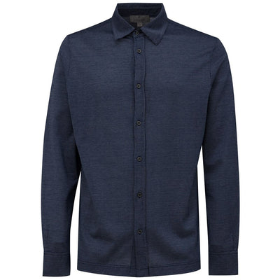 Canali Blaues Baumwollhemd