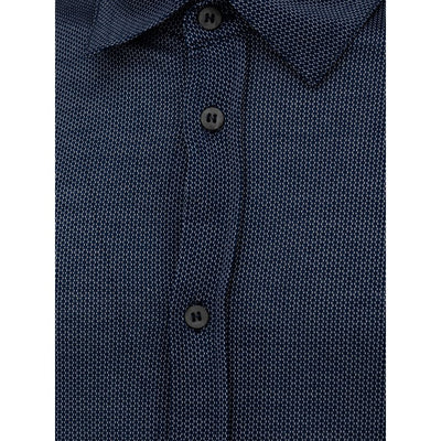 Canali Blaues Baumwollhemd